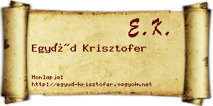Együd Krisztofer névjegykártya