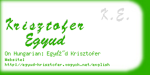 krisztofer egyud business card